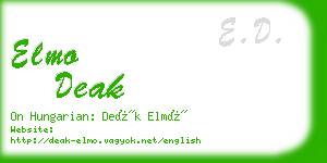 elmo deak business card
